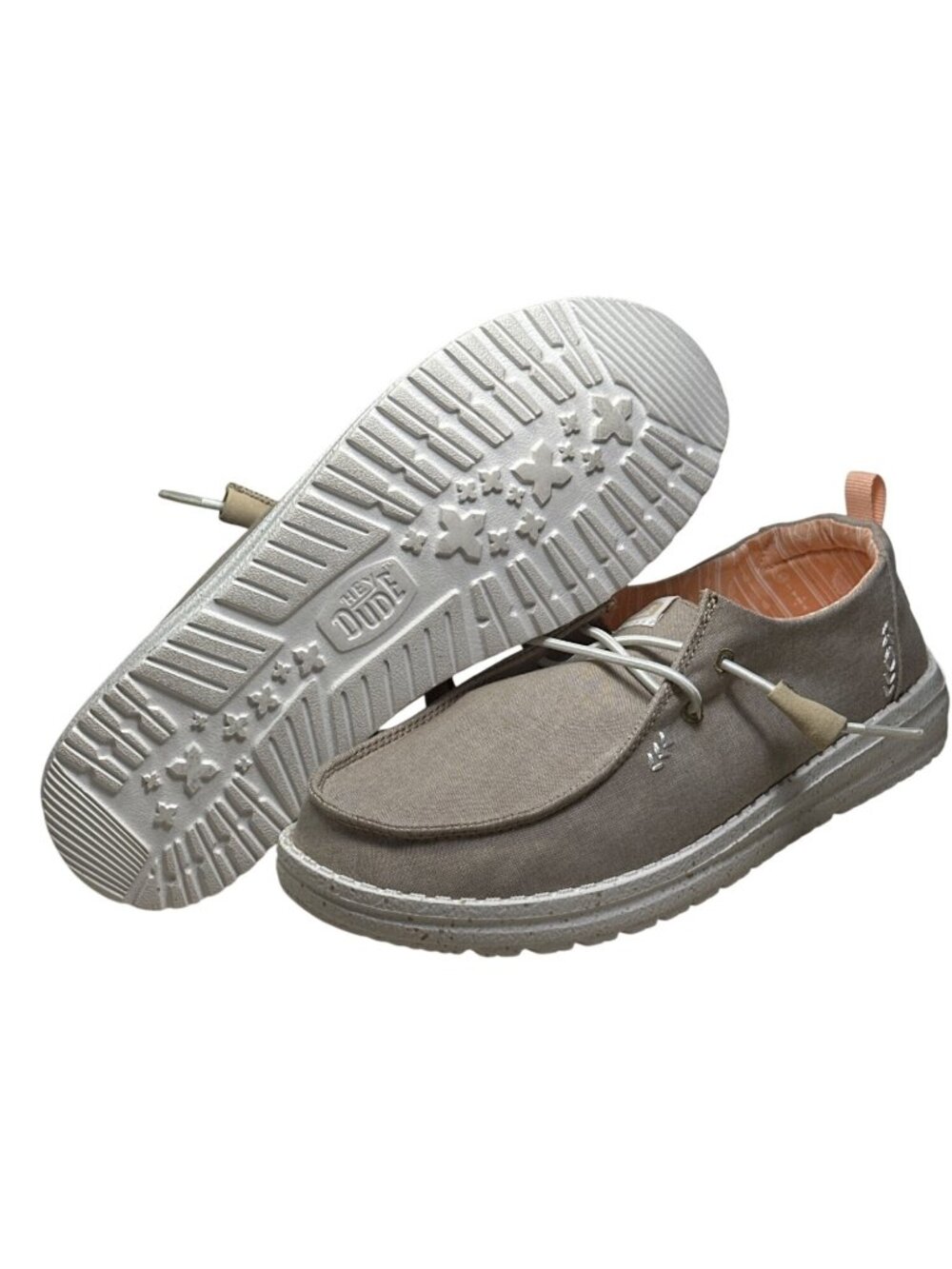 Hey Dude Wendy Chambray Womens Shoes Lightweight Casual Slip-Ons Tan Size 7